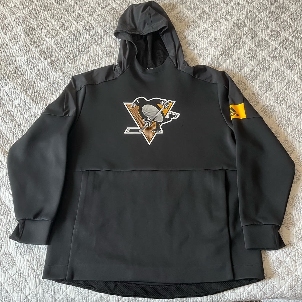 Men’s Adidas Pittsburgh Penguins Hoodie Sweatshirt Size XL